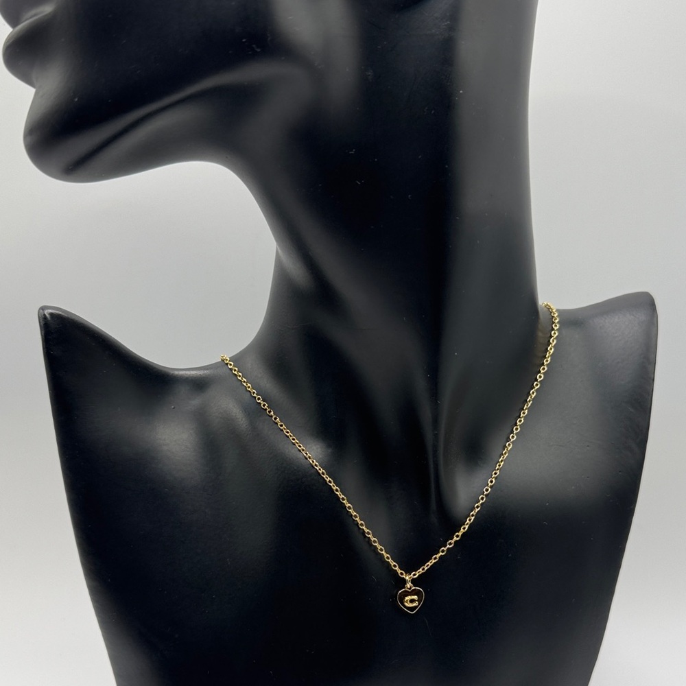 NWT COACH Gold Heart Reversible Charm Necklace - Picture 9 of 15